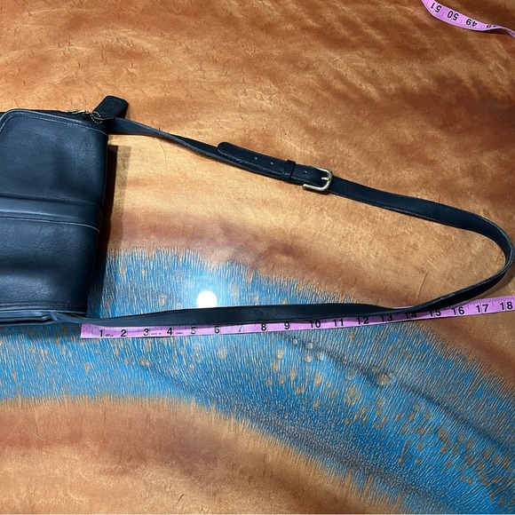 Vintage 90s Coach Legacy Scout Leather Bag black gold shoulder crossbody - Picture 14 of 16